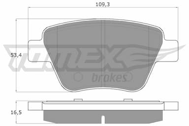 Bremžu uzliku kompl., Disku bremzes TOMEX Brakes TX 16-59 1