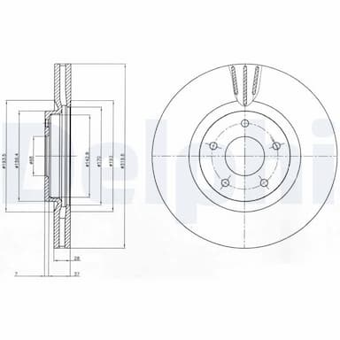 Bremžu diski DELPHI BG4231C 1