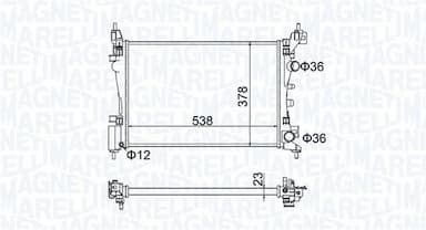 Radiators, Motora dzesēšanas sistēma MAGNETI MARELLI 350213186700 1