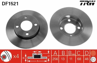 Bremžu diski TRW DF1521 1