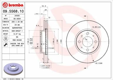 Bremžu diski BREMBO 09.5568.10 1