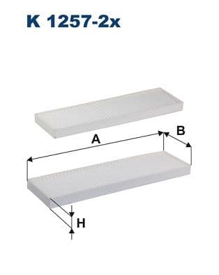 Filtrs, Salona telpas gaiss FILTRON K 1257-2x 1