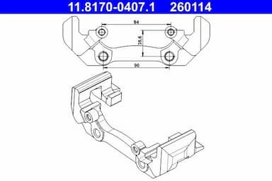 Kronšteins, Bremžu suports ATE 11.8170-0407.1 1