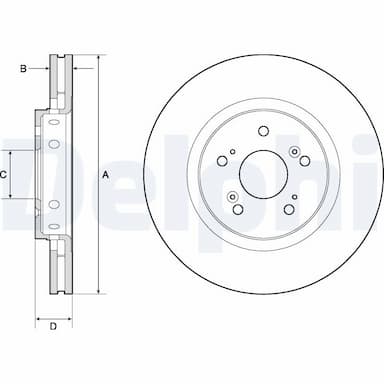 Bremžu diski DELPHI BG4808C 1