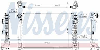 Radiators, Motora dzesēšanas sistēma NISSENS 67168 6