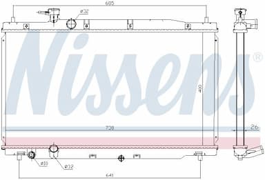 Radiators, Motora dzesēšanas sistēma NISSENS 681386 5