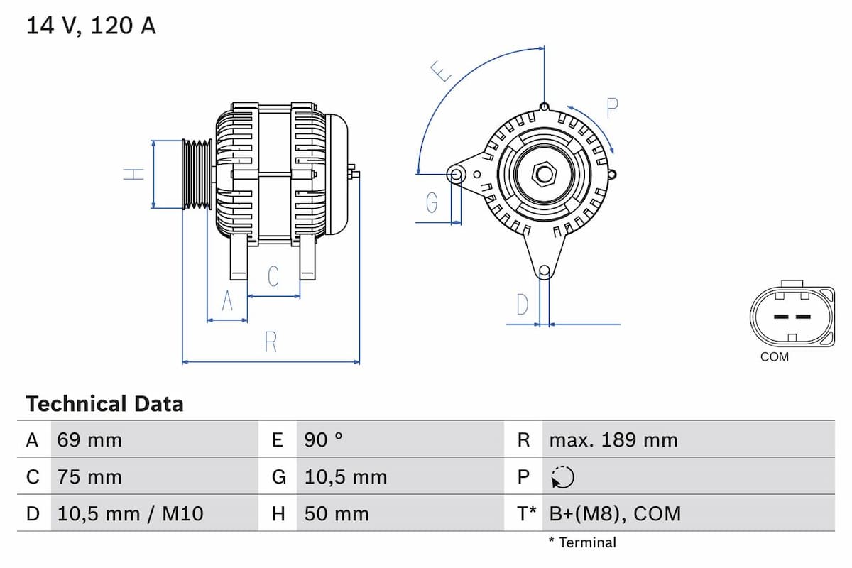 Ģenerators BOSCH 0 986 046 170 1