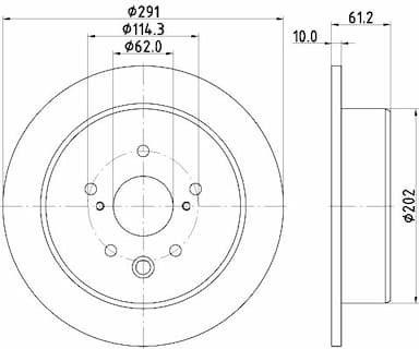 Bremžu diski HELLA 8DD 355 115-711 4