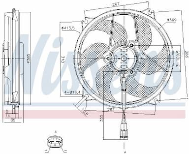 Ventilators, Motora dzesēšanas sistēma NISSENS 85561 6