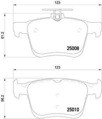 Bremžu uzliku kompl., Disku bremzes BREMBO P 85 125 1