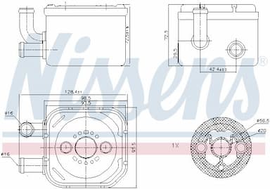 Eļļas radiators, Motoreļļa NISSENS 90654 5