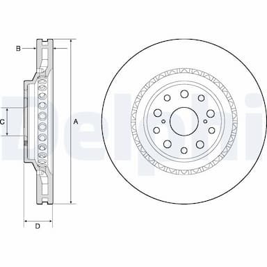 Bremžu diski DELPHI BG9186C 1