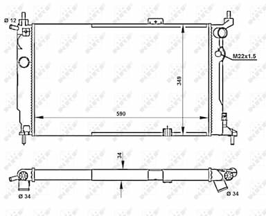 Radiators, Motora dzesēšanas sistēma NRF 52204 5