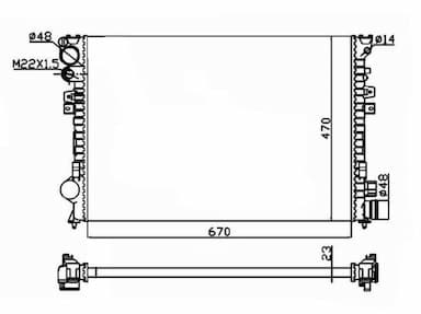 Radiators, Motora dzesēšanas sistēma NRF 58958A 1