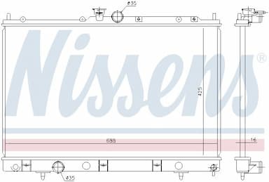 Radiators, Motora dzesēšanas sistēma NISSENS 628964 5