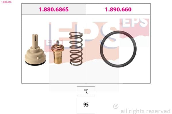 Termostats, Dzesēšanas šķidrums EPS 1.880.686 1