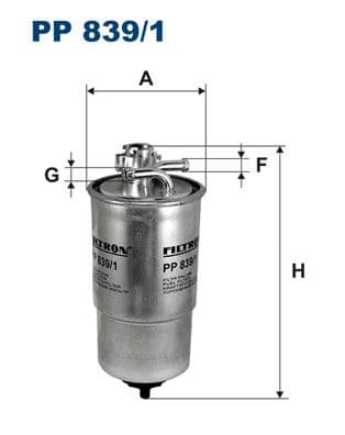 Degvielas filtrs FILTRON PP 839/1 1