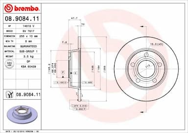 Bremžu diski BREMBO 08.9084.11 1