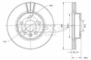 Bremžu diski TOMEX Brakes TX 70-54 1