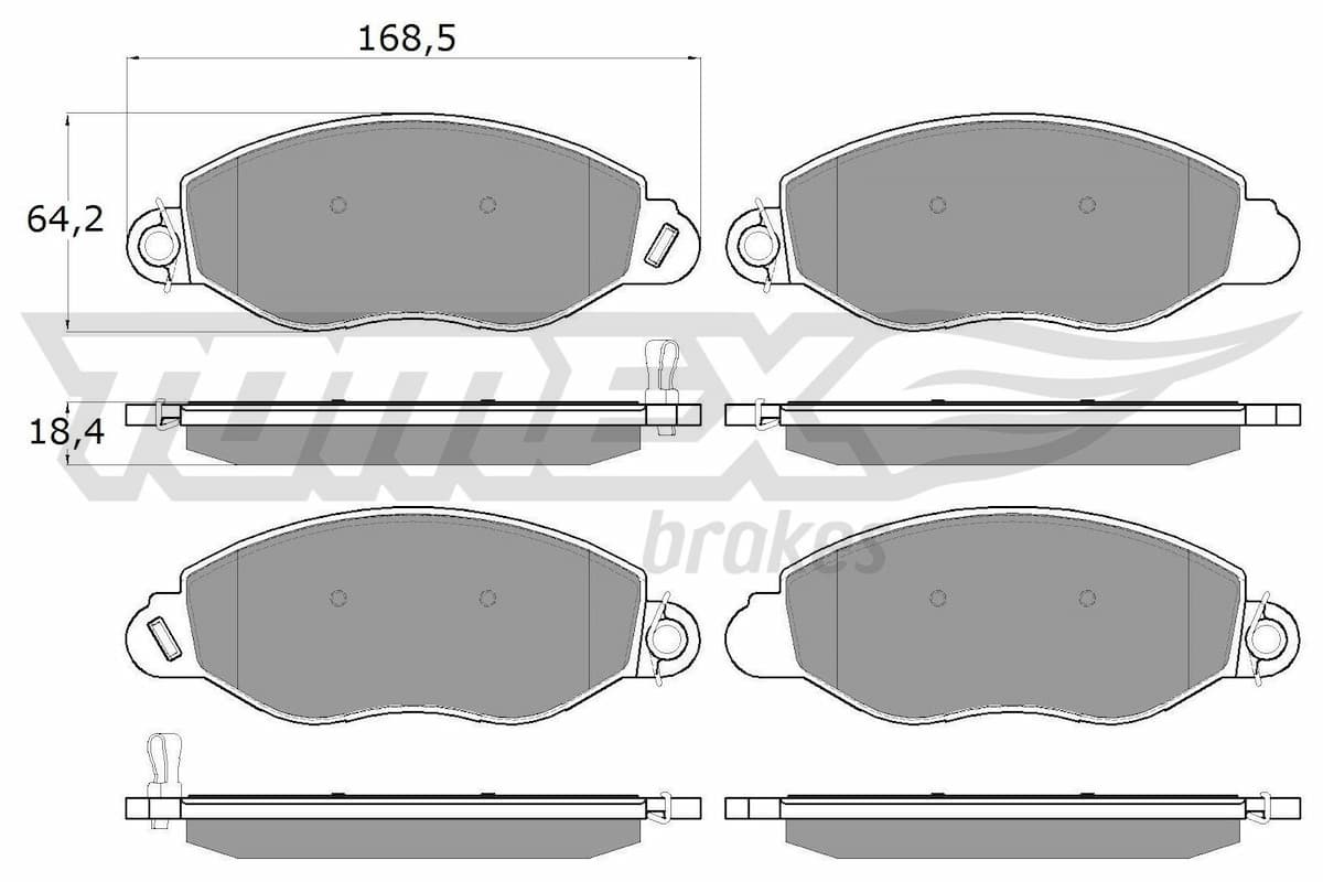 Bremžu uzliku kompl., Disku bremzes TOMEX Brakes TX 12-61 1