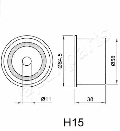 Siksnas spriegotājs, Zobsiksna JAPANPARTS BE-H15 2