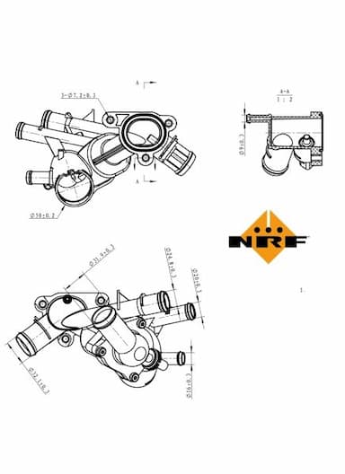 Termostats, Dzesēšanas šķidrums NRF 725145 5