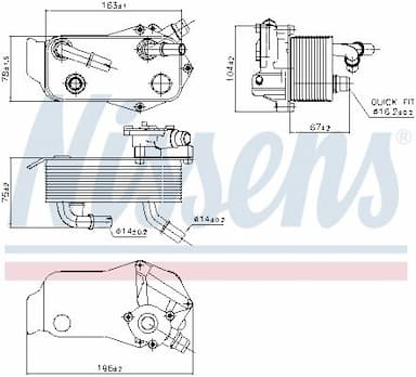 Eļļas radiators, Automātiskā pārnesumkārba NISSENS 90736 5