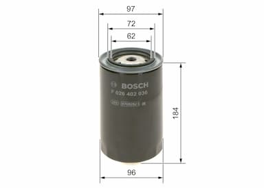 Degvielas filtrs BOSCH F 026 402 036 5