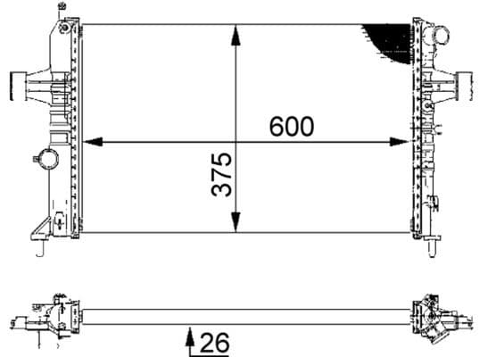 Radiators, Motora dzesēšanas sistēma MAHLE CR 227 000S 1