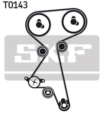 Zobsiksnas komplekts SKF VKMA 02184 2