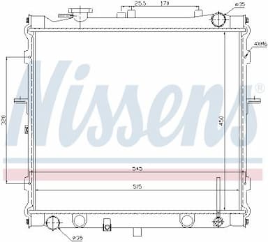 Radiators, Motora dzesēšanas sistēma NISSENS 66642 5