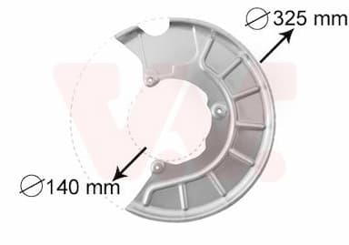 Dubļu sargs, Bremžu disks VAN WEZEL 7622371 1