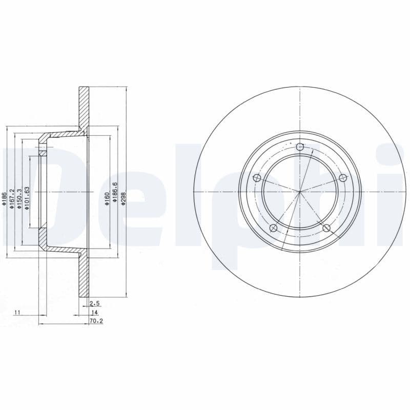 Bremžu diski DELPHI BG2297 1