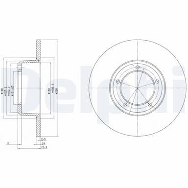 Bremžu diski DELPHI BG2297 1