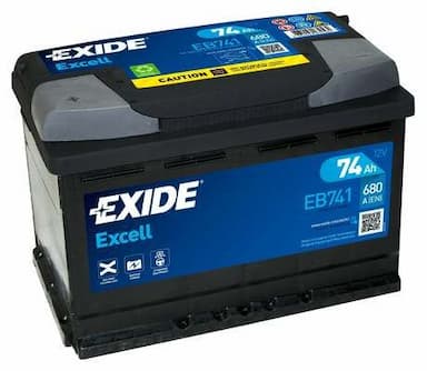 Startera akumulatoru baterija EXIDE EB741 1