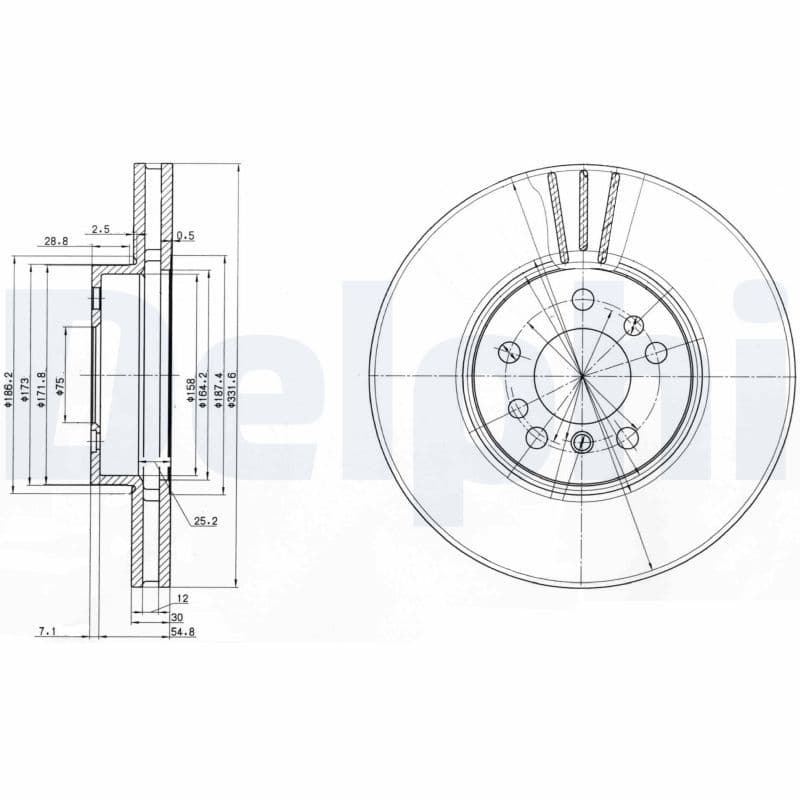 Bremžu diski DELPHI BG3628 1