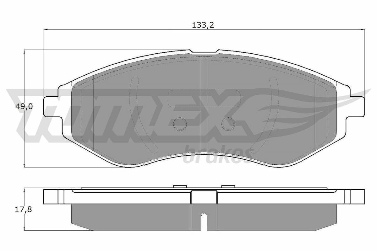 Bremžu uzliku kompl., Disku bremzes TOMEX Brakes TX 14-22 1