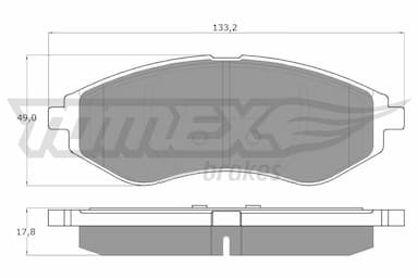 Bremžu uzliku kompl., Disku bremzes TOMEX Brakes TX 14-22 1