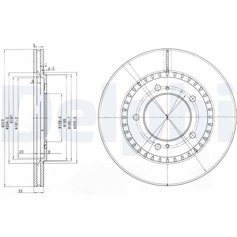 Bremžu diski DELPHI BG3821 1