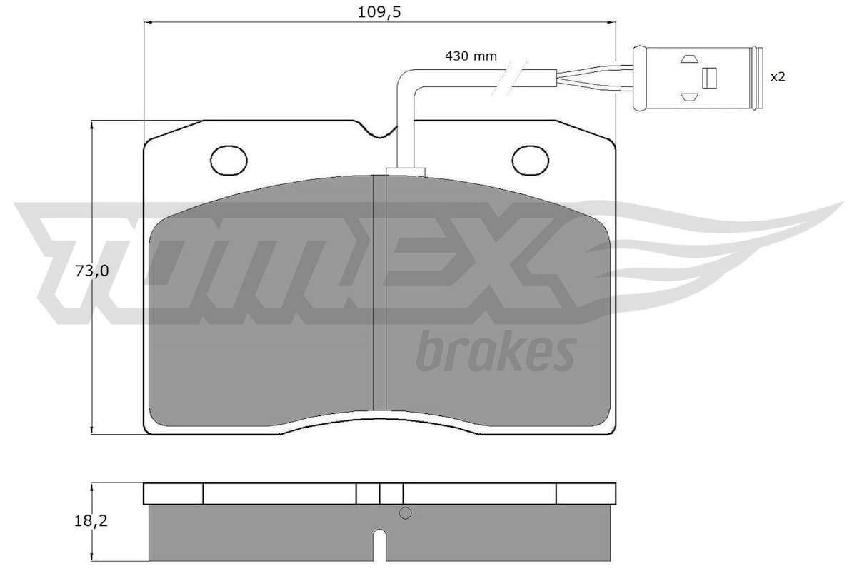 Bremžu uzliku kompl., Disku bremzes TOMEX Brakes TX 11-40 1