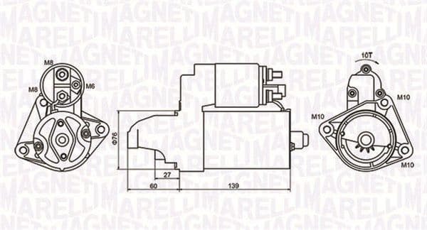 Starteris MAGNETI MARELLI 063721050010 1