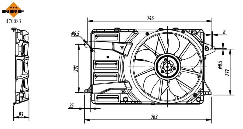 Ventilators, Motora dzesēšanas sistēma NRF 470083 1