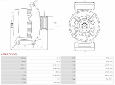 Ģenerators AS-PL A6269(DENSO) 5