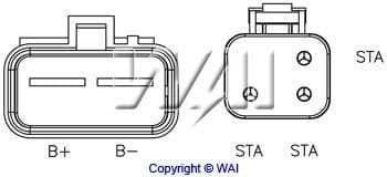 Ģeneratora sprieguma regulators WAI H3104 3