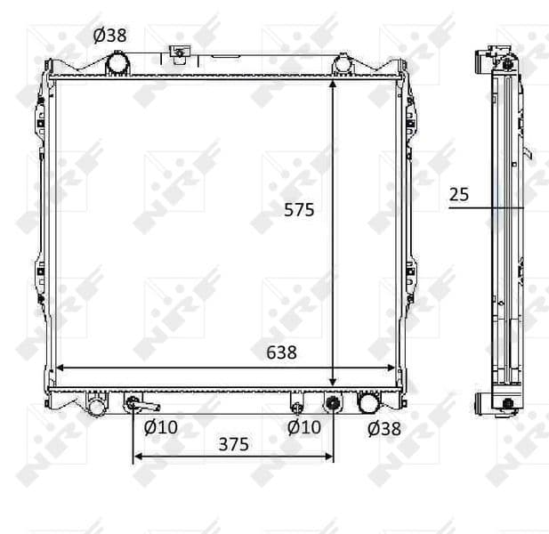 Radiators, Motora dzesēšanas sistēma NRF 58648 1