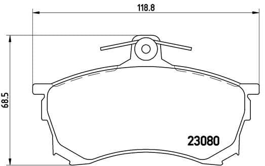 Bremžu uzliku kompl., Disku bremzes BREMBO P 54 021 1