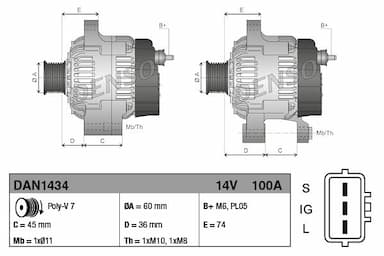 Ģenerators DENSO DAN1434 1