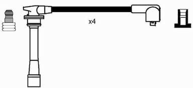 Augstsprieguma vadu komplekts NGK 0709 2