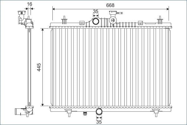 Radiators, Motora dzesēšanas sistēma VALEO 701164 1