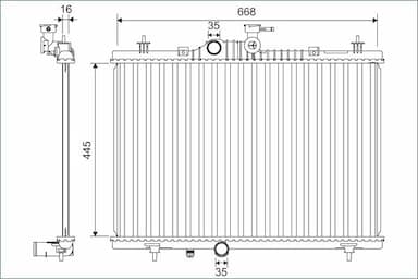 Radiators, Motora dzesēšanas sistēma VALEO 701164 1